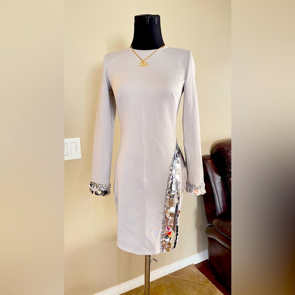 Silver gray dress